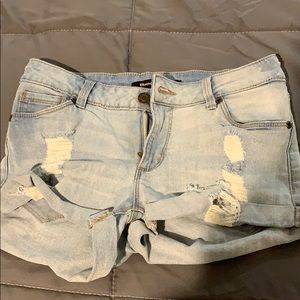 Blue jean shorts